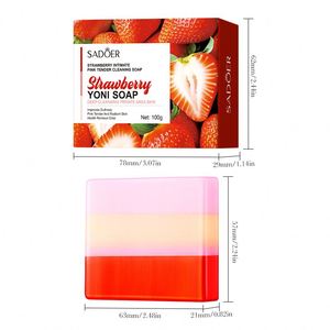 SADOER <span class=keywords><strong>Savon</strong></span> Nettoyant en Poudre Secret Fraise avec Filet Moussant – Efficace pour Améliorer la Peau Terne et Éliminer les Odeurs Désagréables - Product Image 6
