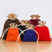 Sac à cordon en velours soyeux personnalisé sac à bagues pour bijoux avec cordon imprimé avec logo personnalisé petit sac à cadeau en velours