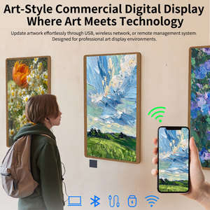 Marco Digital Decorativo para Fotos y Vídeos con WiFi, Android 14, Pantalla de 21.5 Pulgadas, Compatible con <span class=keywords><strong>MP4</strong></span>/AVI, Exhibición de Arte Digital - Product Image 3