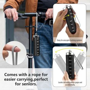 Boîte à pilules portable détachable en alliage d'aluminium, étanche, pour 7 jours, avec porte-clés - Product Image 3