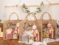Sac Fourre-Tout en Lin Écologique et Jute avec Fenêtre Transparente, Logo Personnalisé et Poignée Corde en Coton – Une Pochette Cadeau Élégante