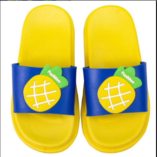 Сандалии Детские с принтом фруктов, Нескользящие, для улицы и дома, легкая обувь с отверстиями, для мальчиков и девочек