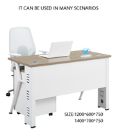 Trois tiroirs 25mm pied latéral épaissi et surface texturée en bois ordinateur de bureau bureau bureau adapté à la maison ou au bureau Table