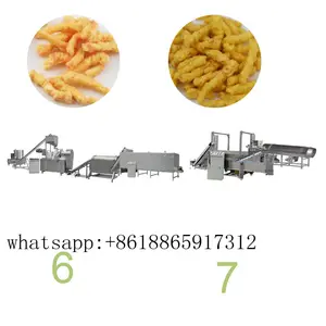 Automatische Kurkure Extruder Machine Snacks Voedsel Plant Maïs Krullen Cheetos Chips Productielijn