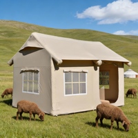 Tente gonflable portable pour 3-4 personnes, quatre saisons, imperméable, en tissu Oxford, triangulaire, rectangulaire, protection UV, tente pop-up pour l'extérieur