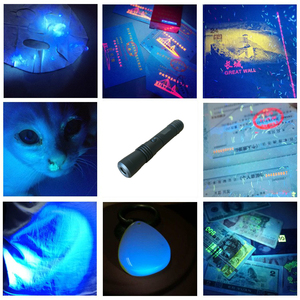 Fuente de <span class=keywords><strong>luz</strong></span> LED de detección recargable por USB, linterna de lámpara ultravioleta, uniforme de seguridad, 365nm, 12W - Product Image 5