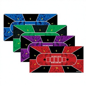Nappe de table de <span class=keywords><strong>poker</strong></span> <span class=keywords><strong>rectangulaire</strong></span> pliable en caoutchouc avec motif rayé, <span class=keywords><strong>tapis</strong></span> de table de <span class=keywords><strong>poker</strong></span> pour les jeux de Texas Hold'em - Product Image 1