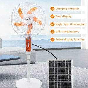 16 Inch 3 Speeds Low Noise 15W Rechargeable Home Solar <b>Standing</b> <b>Fan</b> - Product Image 3