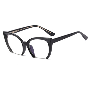 <span class=keywords><strong>Moda</strong></span> TR90 Anti luz azul bloqueo ojo <span class=keywords><strong>de</strong></span> gato <span class=keywords><strong>gafas</strong></span> <span class=keywords><strong>de</strong></span> lectura mujeres Semi sin montura Rosa anteojos marco visión lejana <span class=keywords><strong>gafas</strong></span> ópticas - Product Image 4
