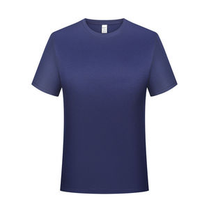 Customized Short Sleeve T-Shirt 150g Polyester Solid Color For Leisure Work Uniforms Team Building Events - Product Image 1