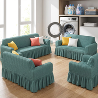 Housse de canapé extensible confortable avec bords élastiques, couverture intégrale, douce, résistante aux poils d'animaux, lavable, antidérapante, décoration de salon