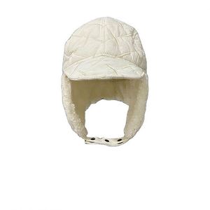 Fashion White Bomber <b>Hat</b> Women Winter Warm Cotton Cap Ear protection Flight Cap Winter <b>Hats</b> With Ear Protection - Product Image 6