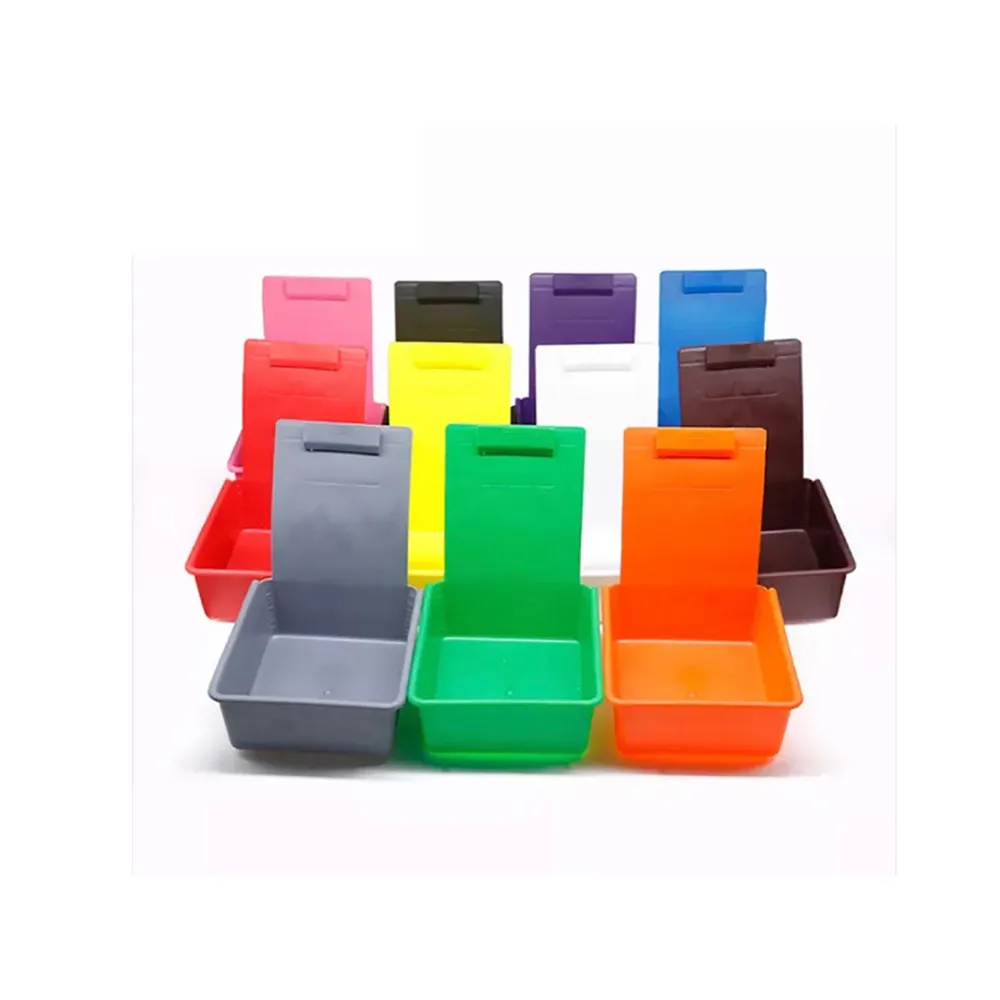 Guarddent Dental colorful work tray neaten case box plastic dental lab pan with clip holder