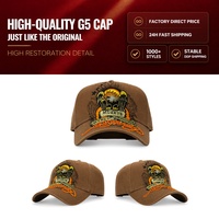 Casquette de baseball personnalisée en daim à 5 panneaux avec broderie flamme croix en strass, style sportif urbain, motif camouflage et lettres