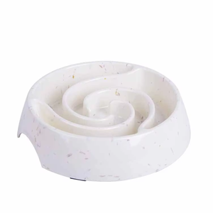 Bol pour animaux de compagnie à alimentation lente, en mélamine, grande capacité, design en spirale, pour chiens et chats - Product Image 1