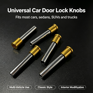 Nouveau bouton de verrouillage universel en alliage d'aluminium pour loquet de porte de voiture, à succès commercial - Product Image 2