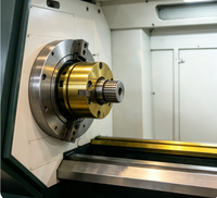Torno CNC Horizontal de Cama Plana CK6130 con Certificación CE, Control Estándar GSK, Giro de 300 mm, Torreta de 4 Estaciones, Torneado de Metal de Precisión