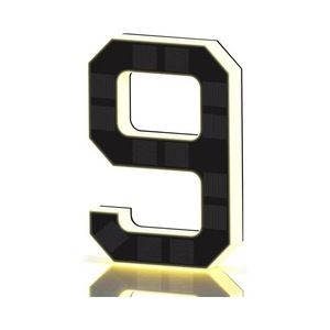 Solar Powered LED Digital <b>Sign</b> 4.7 Inch Golden Yellow Acrylic Outdoor Waterproof Number <b>Light</b> For Door Address Display - Product Image 3