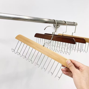 Perchero de 8 Ganchos Ahorrador de Espacio, Perchas de Madera para Corbatas, Bufandas, Calcetines, Ropa Interior y Sujetadores - Product Image 2