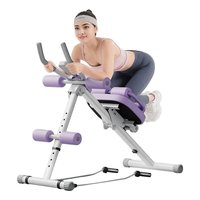 COCOLE Appareil d'exercice abdominal pliable en métal pour femmes, machine de renforcement du tronc, entraîneur abdominal amincissant pour équipement de fitness