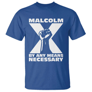 T-shirt con motivo a punzoni 'By Any Means Necessary' di Malcolm X - Edizione commemorativa del movimento dei diritti neri - Product Image 4