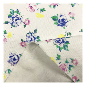 Le magasin d'usine de petites fleurs design numérique personnaliser impression sergé coton lourd tissu de forage pour veste - Product Image 2