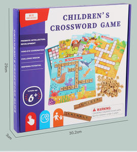 Mots anglais éducatifs précoces pour enfants jeu de mots croisés Solitaire éducation précoce éclairer les mots de bureau anglais jeu jouets - Product Image 5