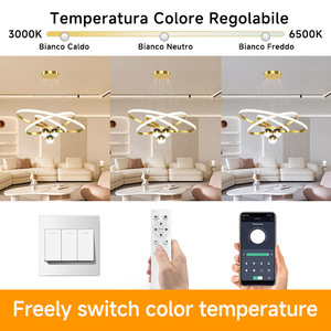 Lustre LED moderne simple ciel étoilé nordique avec télécommande, hauteur réglable, luminaires suspendus pour restaurant, chambre à coucher, salle à manger - Product Image 4