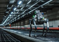 Robot quadrupède industriel Jueying X30 IP67 avec batterie à échange rapide pour l'inspection dans les environnements extrêmes