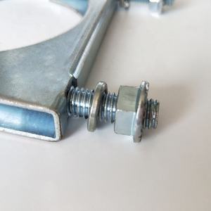 Pince d'échappement pour selle, boulon en U de 4 ", bande plate plaquée Zinc, bande ronde, livraison gratuite - Product Image 4