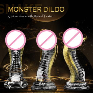 Dildo Manual de Silicona en Forma de <span class=keywords><strong>Cobra</strong></span> para Masturbación Femenina, Súper Grande, Curvo, Suave, con Ventosa, Impermeable - Product Image 6