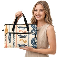 Sac à ordinateur portable matelassé personnalisé avec imprimé canoë hawaïen, pour les voyages, le travail et les marques privées