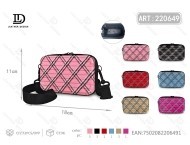 Borsa a tracolla da donna in plastica da 7 pollici con motivo a reticolo di diamanti, resistente all'acqua, alla moda, per tutte le stagioni - Product Image 1