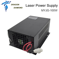 Alimentation laser MYJG 60W 80W 100W 150W avec écran LCD pour tube laser CO2, compatible avec un écran LCD externe et un ampèremètre