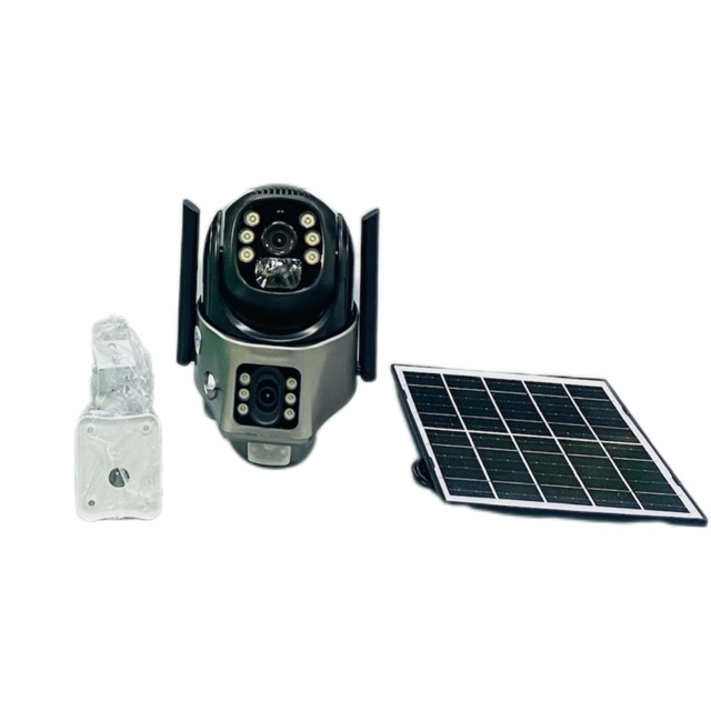 Solar WiFi Security Camera  4G/WiFi, 2MP Dual Lens, AI Detection, Night Vision, Outdoor CCTV