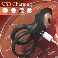 S-HANDE Rosen-Vibrator 2-in-1: Vibrations-Penisring aus Silikon & Klitorisstimulator für Verzögerte Ejakulation – Hodensackring für Paare & Männer