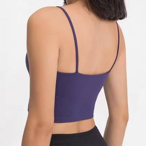 Sujetador deportivo para mujer recién llegado con almohadilla en el pecho, traje de Yoga trasero Sexy, sujetador con <span class=keywords><strong>tirantes</strong></span> para gimnasio, <span class=keywords><strong>camisetas</strong></span> sin mangas atléticas - Product Image 4