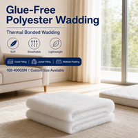 Ouate thermocollée 200 GSM, infroissable, durable, lavable, sans colle, garnissage doux pour matelas, vestes, couettes et literie en rouleau