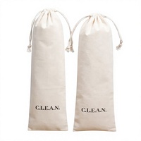 Sacs en coton et lin recyclables et réutilisables en gros, 6x20cm, impression sérigraphique personnalisée, tissu en jute naturel