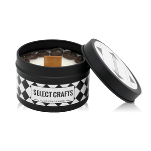 Diseño novedoso, venta al por mayor, <span class=keywords><strong>etiqueta</strong></span> privada personalizada, aroma de café, vela de estaño <span class=keywords><strong>negra</strong></span> Natural de 4oz, velas perfumadas de cera de soja - Product Image 5