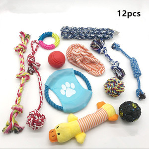 2025 toptan evcil özel 10 paket setleri Pet köpek çiğnemek oyuncak köpekler için oyuncaklar köpek oyuncağı Frisbeed topu düğüm Set - Product Image 6
