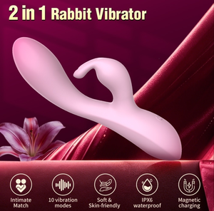 Vibratore a Doppia Testa Adesivo a Doppio Strato per Donne, Massaggiatore <span class=keywords><strong>e</strong></span> Stimolatore, Giocattolo per Adulti per Orgasmo del Punto G - Product Image 4