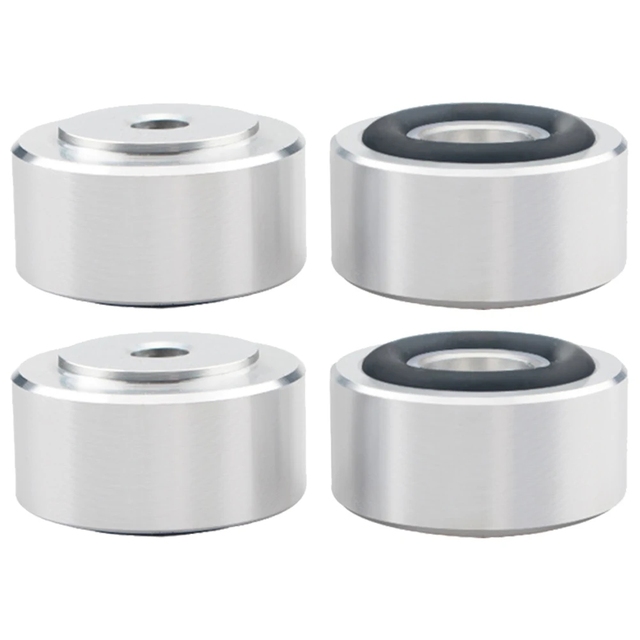 4 Pcs HIFI Speaker Spikes Stand Feet Pad Aluminum Alloy Isolation Absorb Shock Amplifier Base Feet for Speakers CD Amplifier