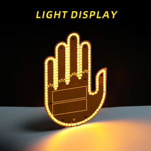 Lampe de doigt de geste d'intérieur de <span class=keywords><strong>voiture</strong></span> <span class=keywords><strong>avec</strong></span> télécommande Lumière de décoration d'affichage de fenêtre arrière pour accessoires de <span class=keywords><strong>voiture</strong></span> Feux indicateurs - Product Image 5