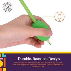 Espuma <span class=keywords><strong>EVA</strong></span> 6 colores forma de huevo soportes acolchados pluma de huevo-empuñaduras de lápiz para niños portalápices ayuda de escritura agarre entrenador pluma agarre - Product Image 4
