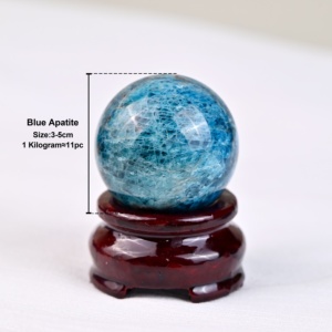 Sfera di Apatite <span class=keywords><strong>blu</strong></span> lucida di cristallo curativo naturale di alta qualità per la decorazione del regalo - Product Image 4