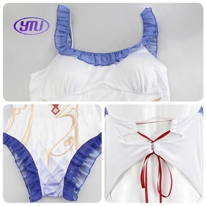 Traje de Baño <span class=keywords><strong>Ganyu</strong></span>, Disfraz de Genshin Impact, Traje de Baño Unisex Elástico de Poliéster para Adultos - Product Image 4