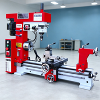 Tour combiné horizontal de précision KY500, machine de perçage et de fraisage manuelle durable pour métaux, multifonctionnelle