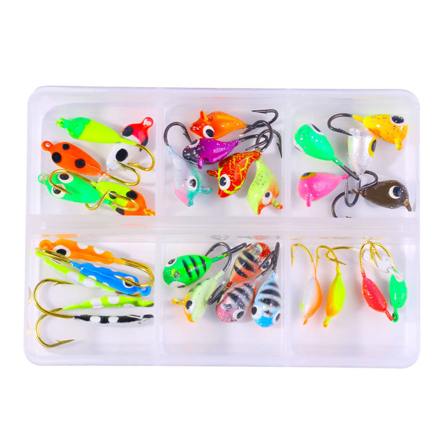 Lead Head Jig Swim Jig Ice Fishing Lure Bait Boxed Fishing Ice Jig Head Lure