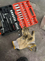 Nouvel ensemble d'outils de 53 pièces, clé à cliquet rapide de 1/4 pouce, douille, boîte à outils pour réparation automobile et machines